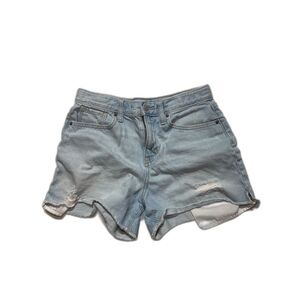Old Navy Girl's Light Wash Distressed High-Rise Cut Off Denim Shorts Size 16